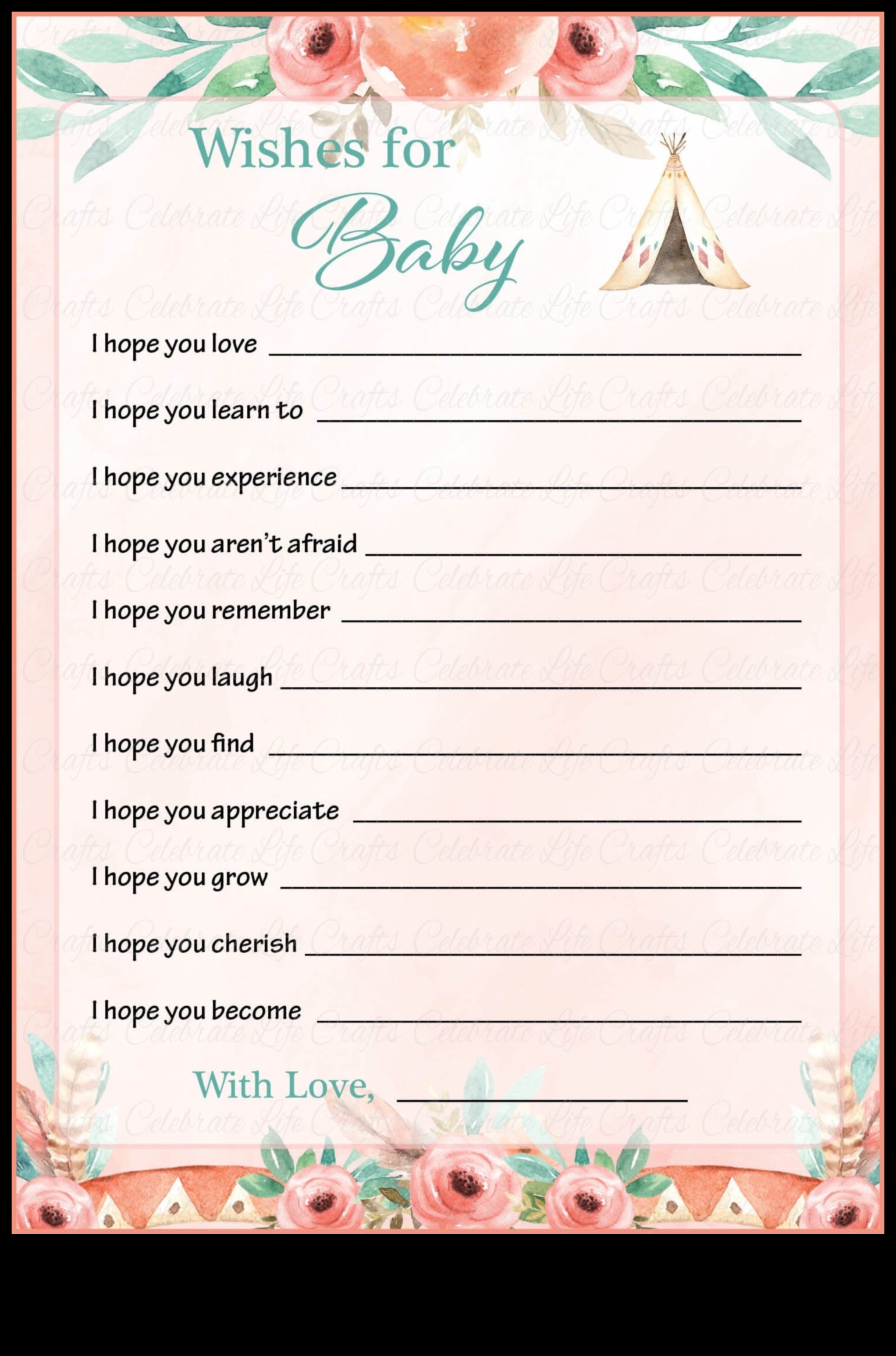 Sviniet dzīvi ar mīlestību, smiekliem un cerībām pilnu bērnu dušu 4 Sviniet dzīvi: mīlestības un smieklu pilna bērnu duša