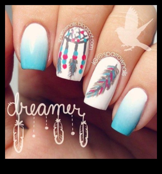 Tintes čuksti Miniatūrie šedevri uz pirkstgaliemSatriecošu nagu mākslas dizainu kolekcija, kas aizraus elpu. 5 Tintes čuksti: miniatūri šedevri jūsu rokai