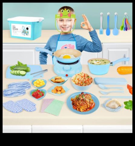 Mazie šefpavāri apvieno gatavošanas komplektus jauniem gardēžiem Palīdziet bērnam iemācīties, kā gatavot vakariņas, ar jautrus un izglītojošus gatavošanas komplektus!